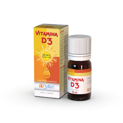 Vitamina D3 picaturi in doza forte, cu absorbtie ridicata