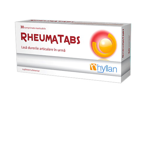 RheumaTabs Antiinflamator puternic de origine naturala, sub forma de comprimate masticabile